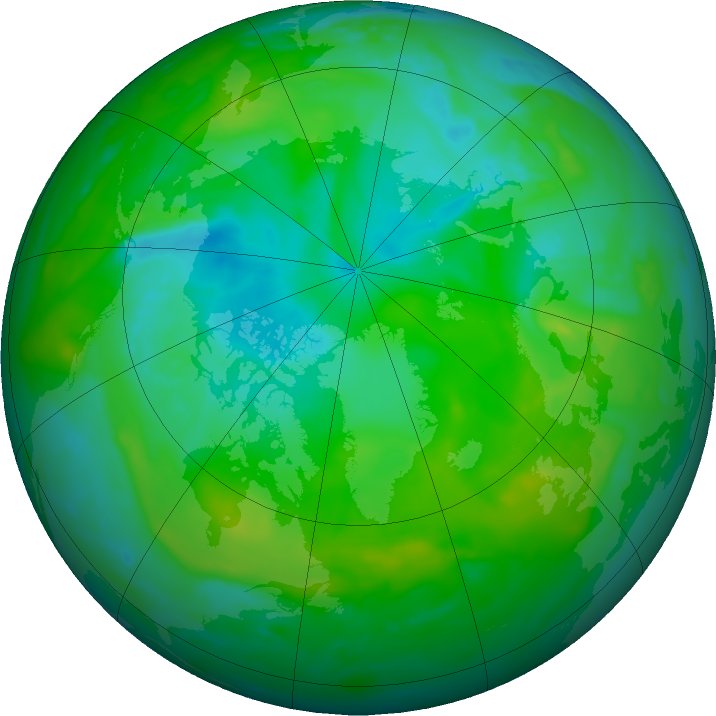 Arctic ozone map for 29 July 2023